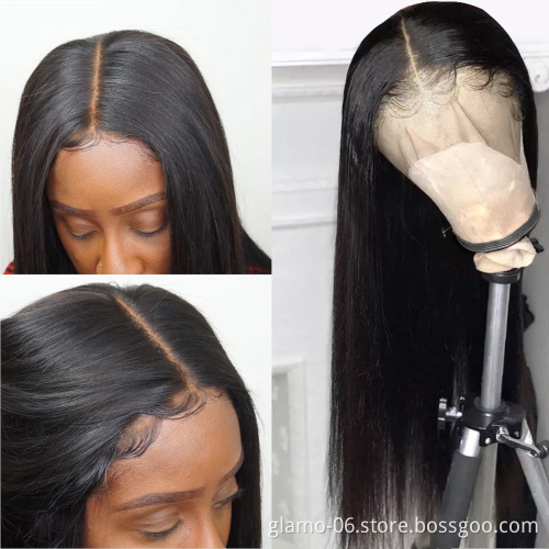 HD Full Lace Human Hair Wigs,wigs Lace Front Wig Swiss Lace Remy Hair Transparent Brazilian Silky Straight Wave Long ALL Colors